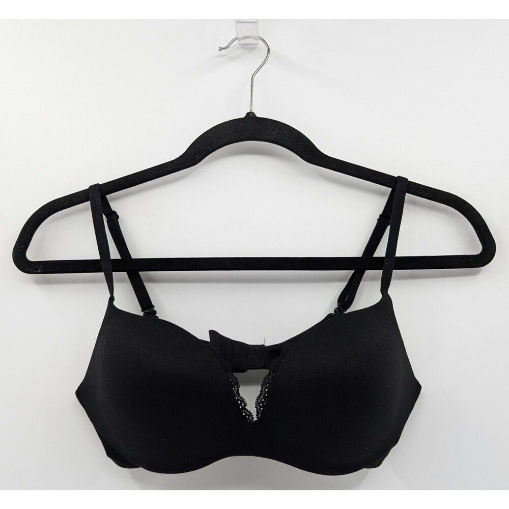 Victoria's Secret Bra Women's 32C Black Padded Plunge